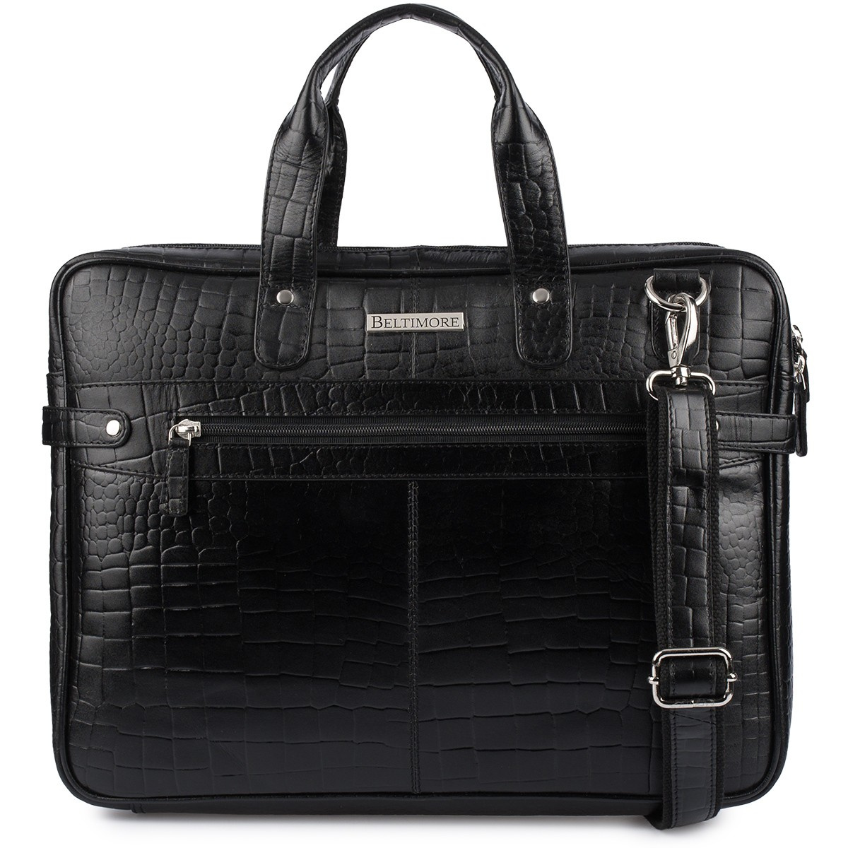 Torba skórzana elegancka croco laptop 15