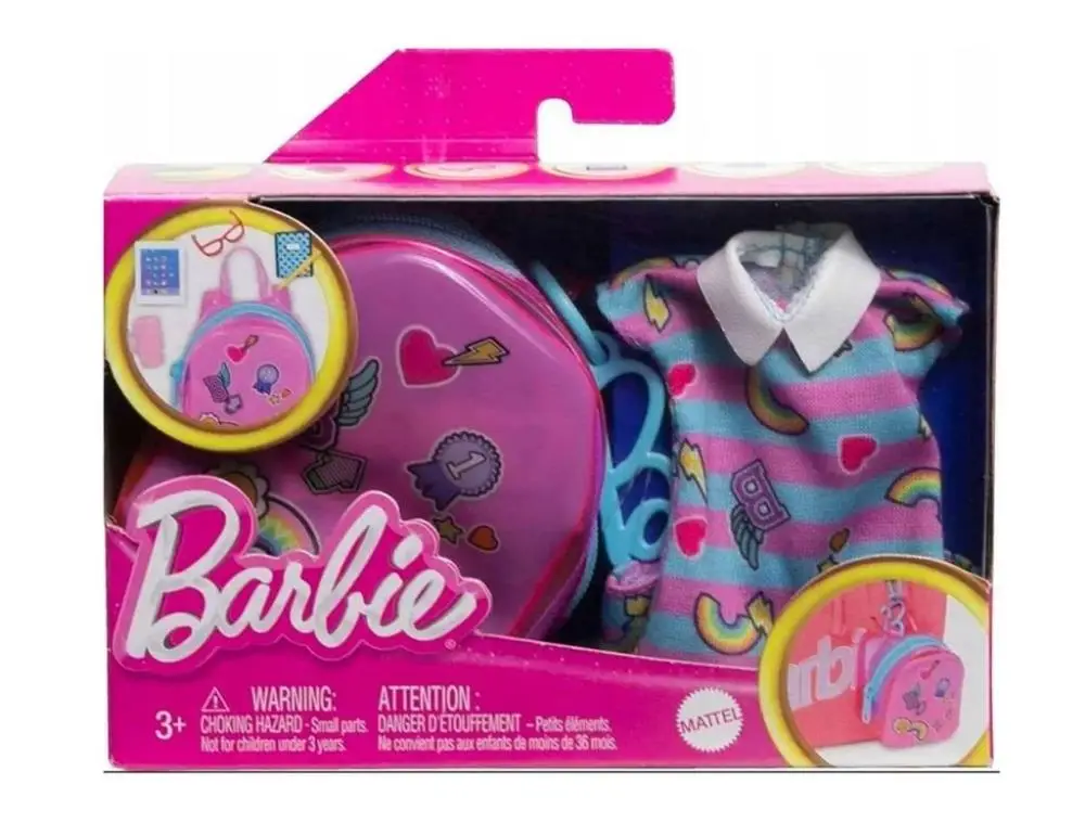 Barbie Premium zestaw modowy z neonowym plecakiem HJT44 - Mattel