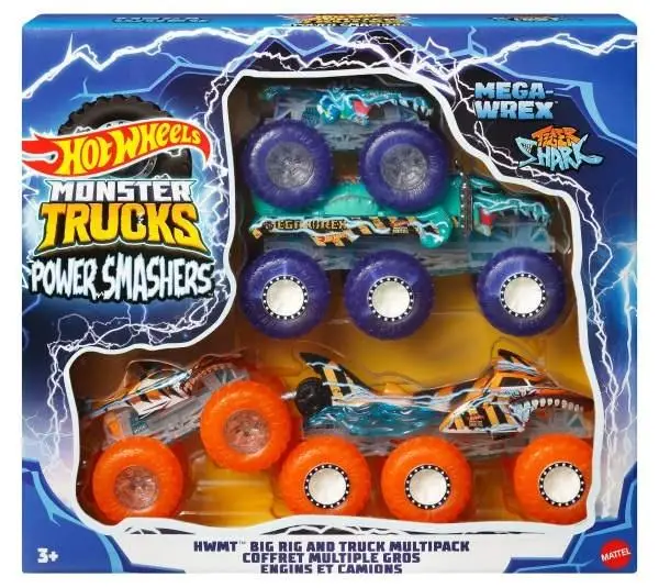 Hot Wheels Monster Trucks Wielopak z pojazdami - Mattel
