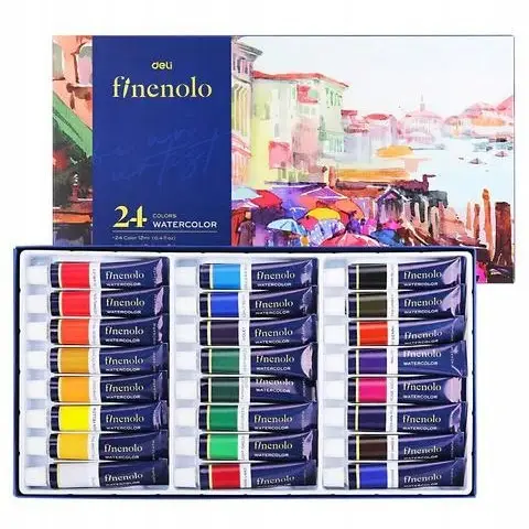 Farby akwarelowe Finenolo 12ml. 24 kolory - deli