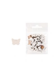 Dekoracja drewniana 36szt Motyl mały