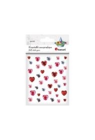 Kryształki samoprzylepne Serca mix 40szt