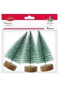 Drzewka plastikowe Choinki 12,5cm x 55mm 3szt ziel