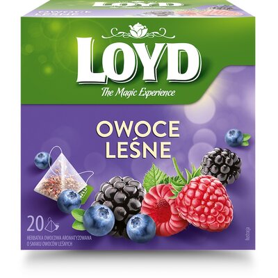 Loyd Herbatka owocowa aromatyzowana o smaku owoców leśnych 40 g (20 x 2 g)