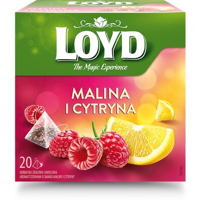 Loyd Herbata Piramidy Malina Cytryna 2g * 20 torebek SLOD.1160