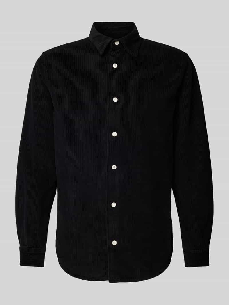 Koszula sztruksowa o kroju regular fit z kołnierzykiem typu kent model ‘TRISTAN’