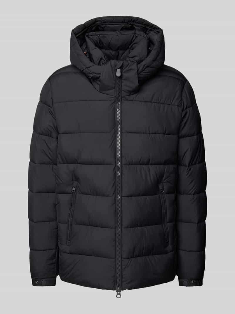 Kurtka pikowana z detalem z logo model ‘BORIS’