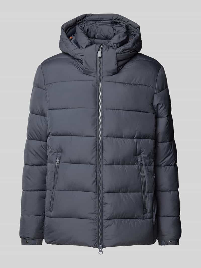 Kurtka pikowana z detalem z logo model ‘BORIS’