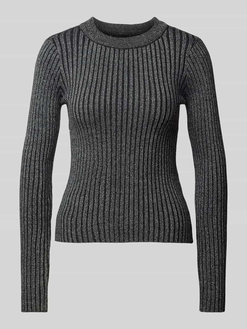 Bluzka z długim rękawem o kroju slim fit z dzianiny z wiskozy model ‘CHRISTA’