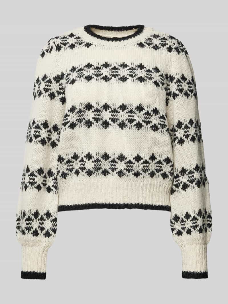 Sweter z dzianiny o kroju regular fit z bawełny model ‘RADINE’