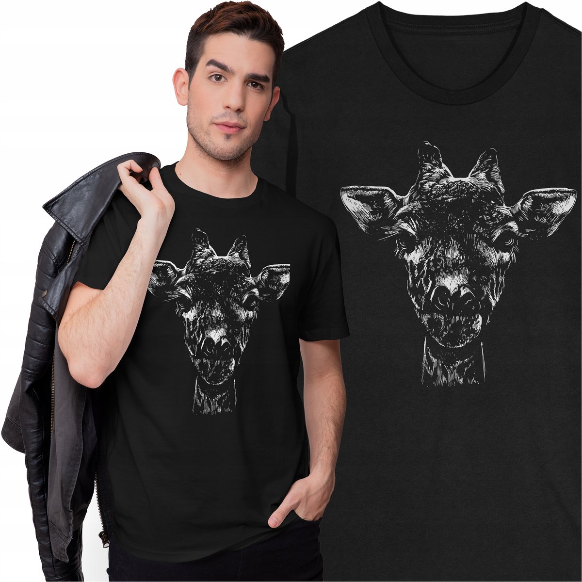 Koszulka Żyrafa Afryka Sawanna Zwierzęta Zoo