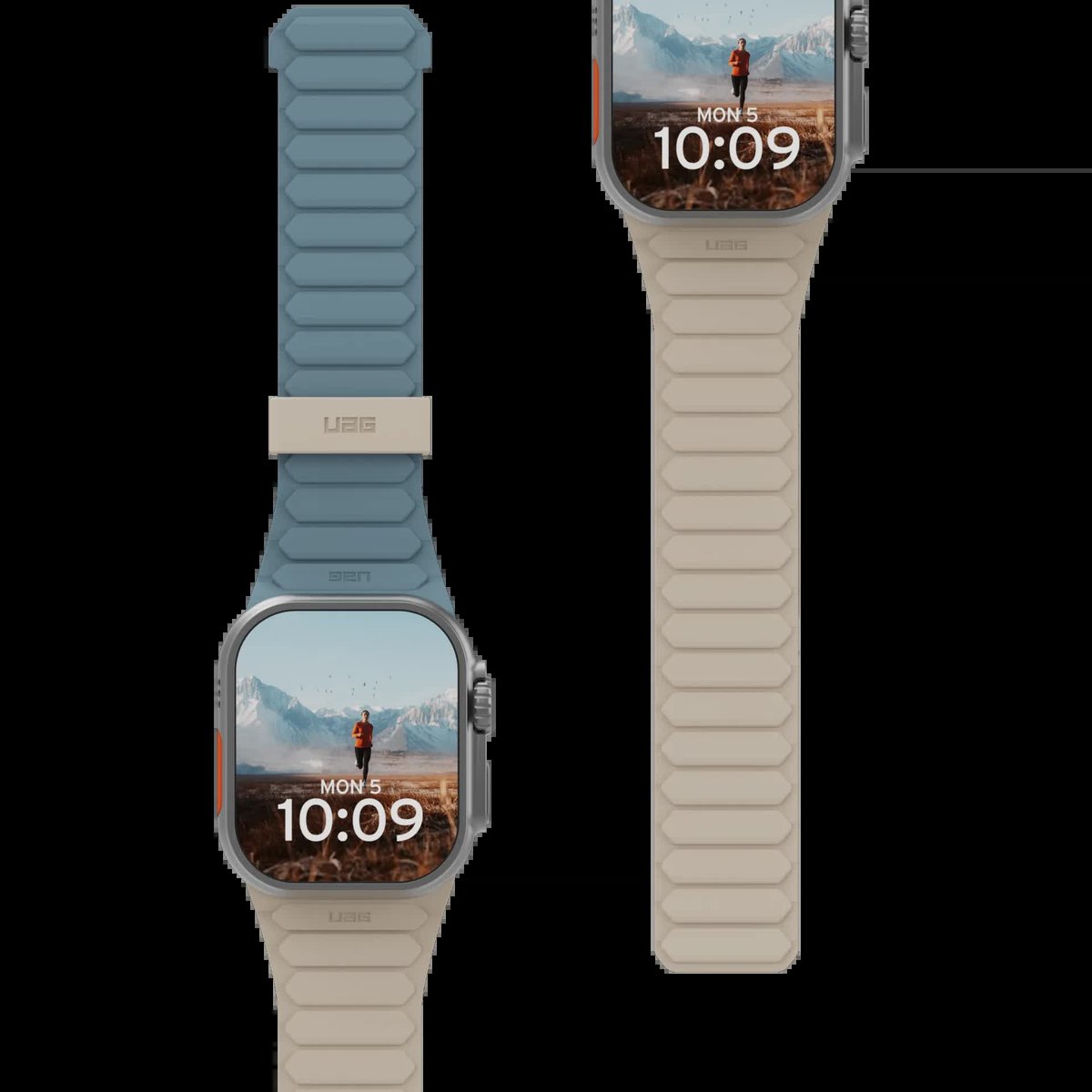 UAG Pathfinder - silikonowy dwustronny pasek magnetyczny do Apple Watch seria: 1-3, 42mm / series 4-6 & SE 1-2, 44mm / series 7-9, 45mm / series 10,..