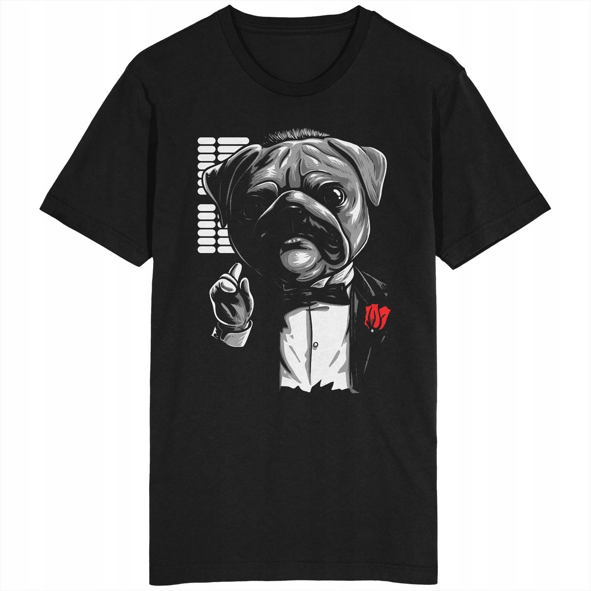 Pug Father Koszulka Ojciec Chrzestny Pies Mops