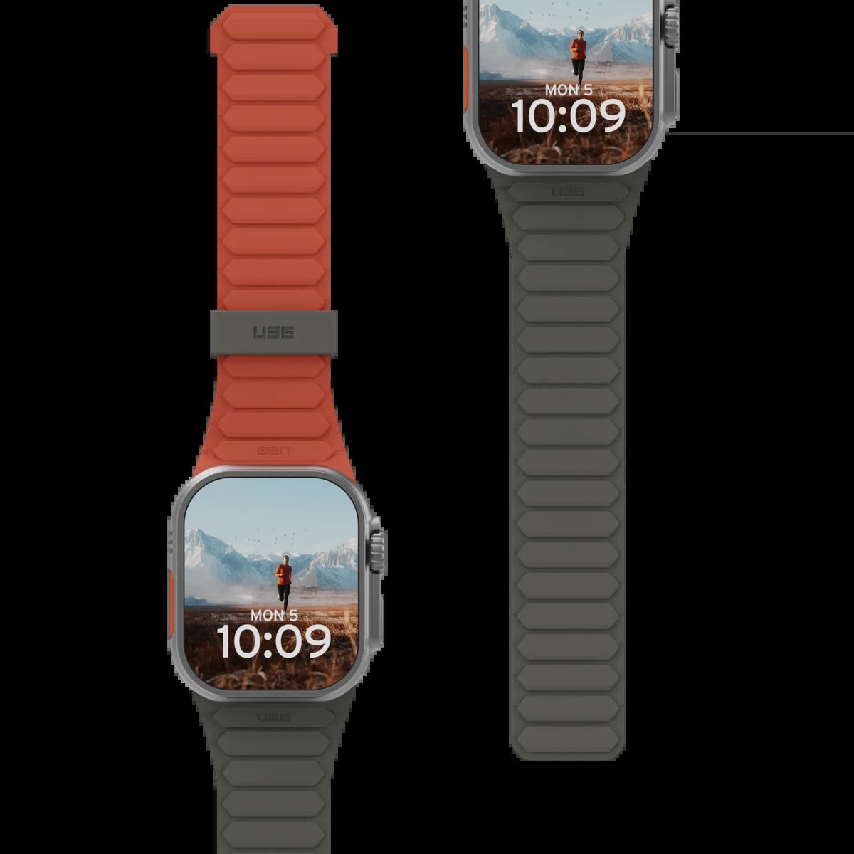 UAG Pathfinder - silikonowy dwustronny pasek magnetyczny do Apple Watch seria: 1-3, 42mm / series 4-6 & SE 1-2, 44mm / series 7-9, 45mm / series 10,..