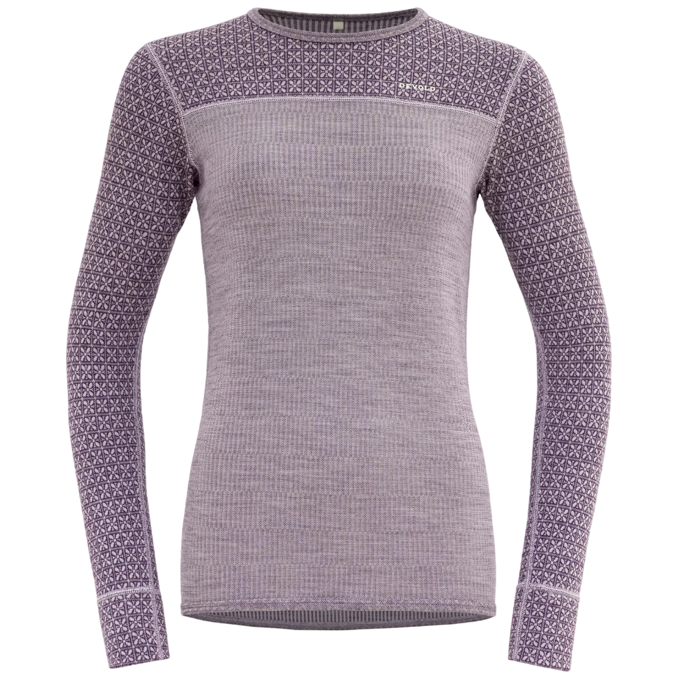 Damska koszulka Devold Kvitegga Merino 230 Shirt Rozmiar: S / Kolor: fioletowy