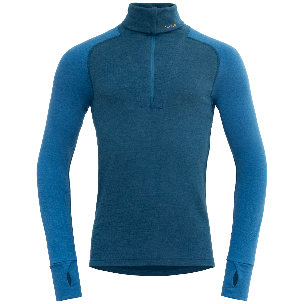 Męska koszulka Devold Expedition Merino Silk Zip Man Rozmiar: M / Kolor: niebieski