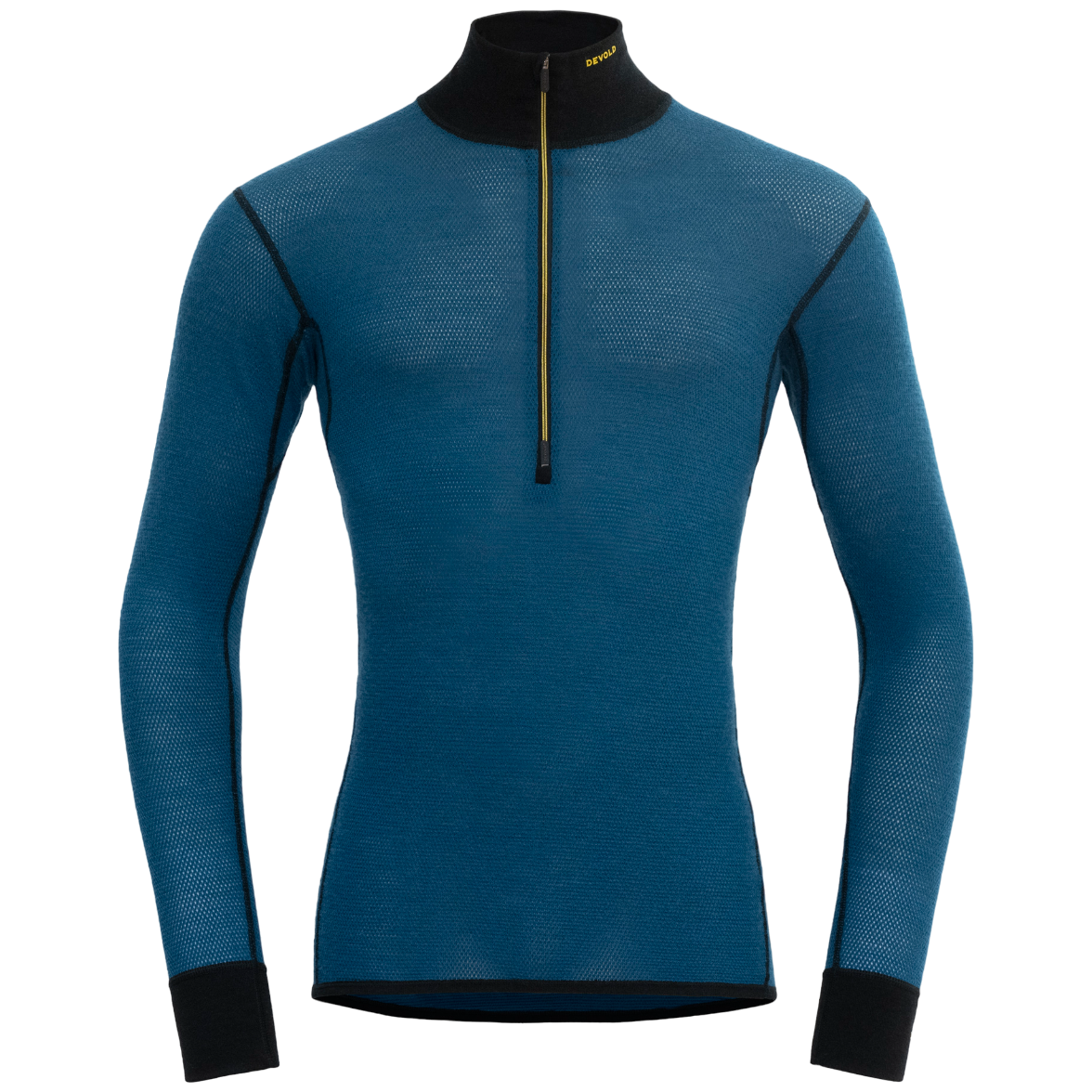 Męska koszulka Devold Wool Mesh Man Half Zip Neck Rozmiar: L / Kolor: niebieski