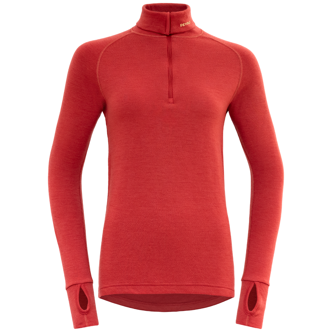 Damski golf Devold Expedition Woman Zip Neck Rozmiar: L / Kolor: jasnopomarańczowy