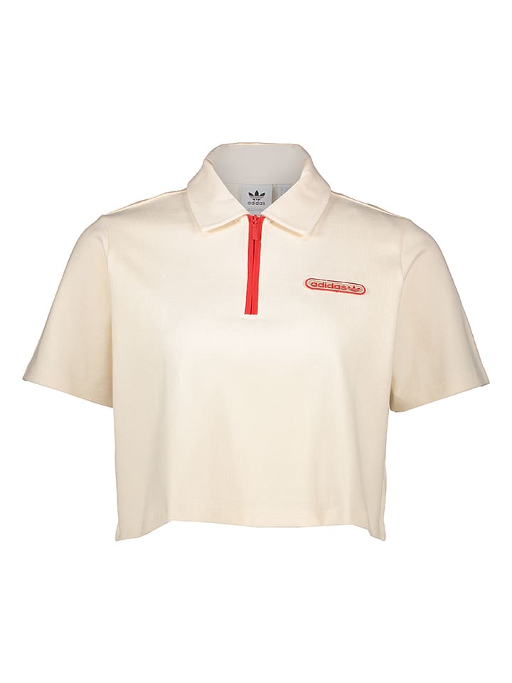 adidas Koszulka polo w kolorze beżowym