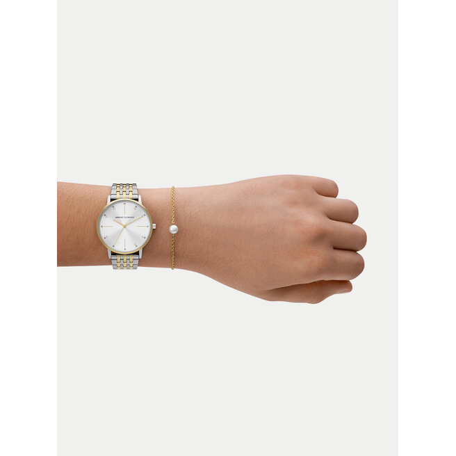 Zegarek Armani Exchange AX7156SET Srebrny