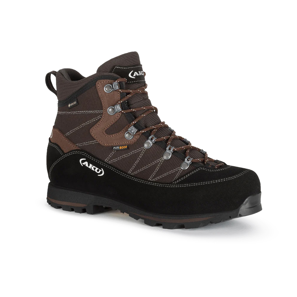 Męskie buty górskie na szeroką stopę Aku Trekker Lite III Wide GTX dark grey/brown - 41,5