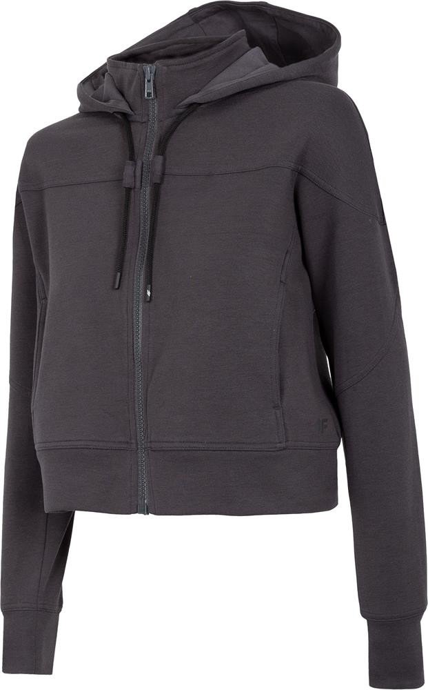 Bluza damska z kapturem H4L22-BLD012 - antracyt XS