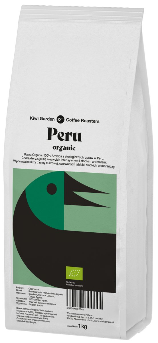 Kawa ZIARNISTA PERU ORGANIC 1KG Świeżo Palona 100% Arabica SPECIALTY BIO