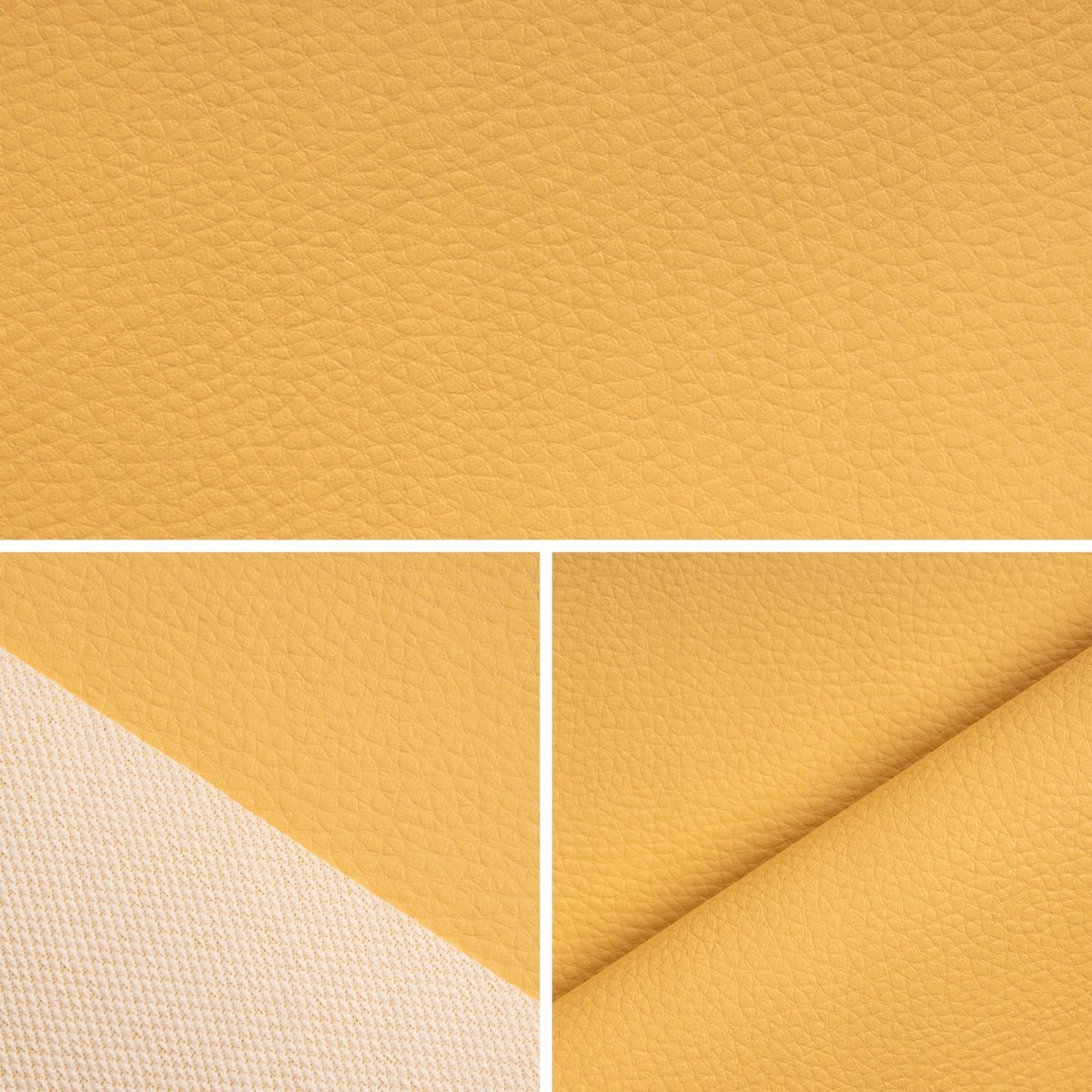 Skaj Ekoskóra Sztuczna Skóra Tkanina Tapicerska Materiał Jasny Żółty 0,5 Mb