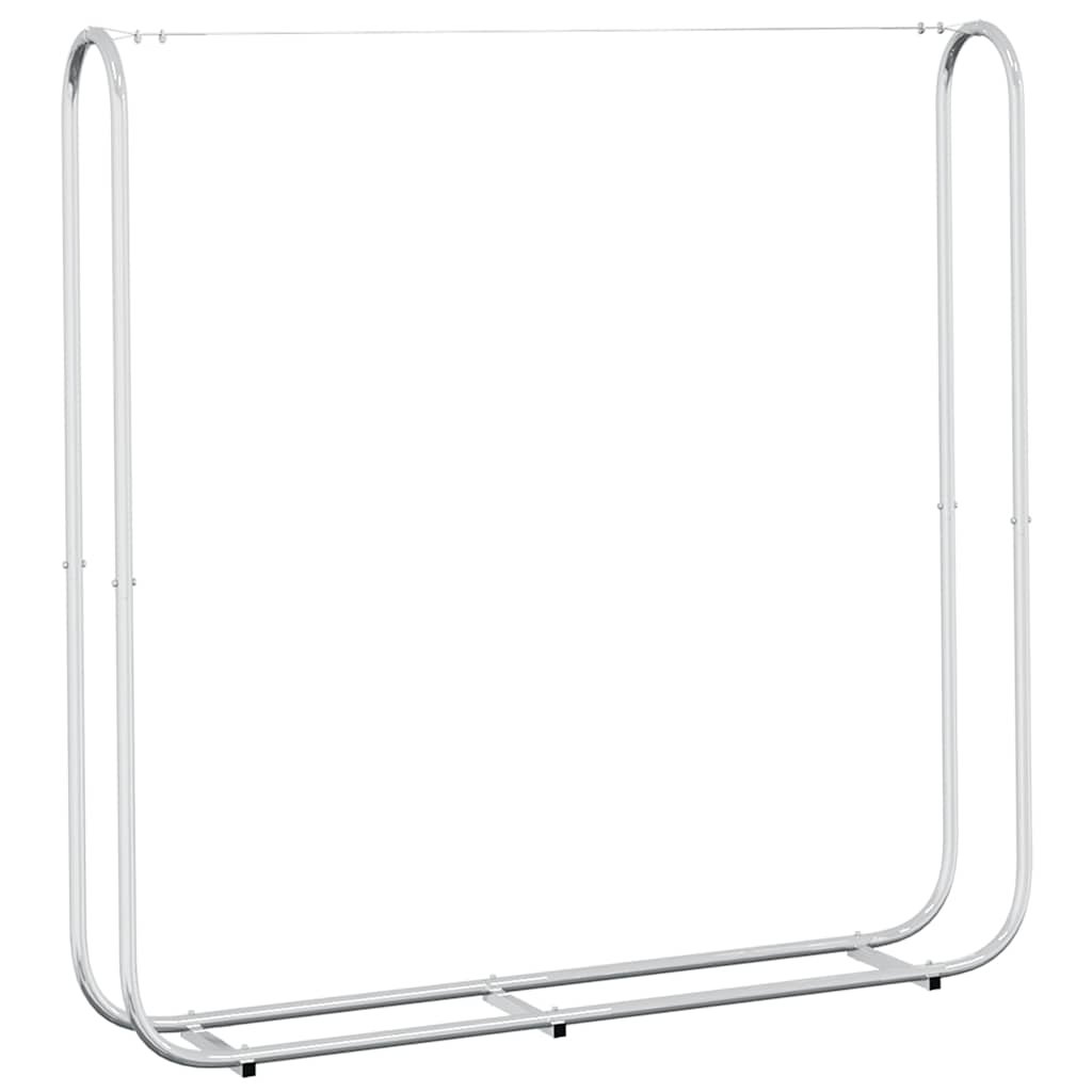 vidaXL Stojak na drewno opałowe z drutem stalowym, 150x25x150 cm, stal
