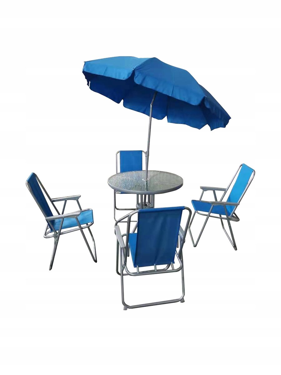 ZESTAW KOMPLET MEBLI OGRODOWYCH STÓŁ 4 KRZESŁA 4+2