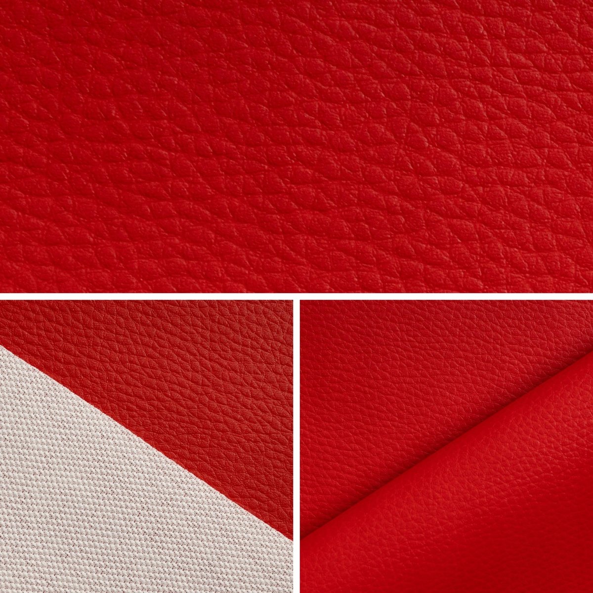 Skaj Ekoskóra Sztuczna Skóra Tkanina Tapicerska Materiał Czerwony 0,5 Mb