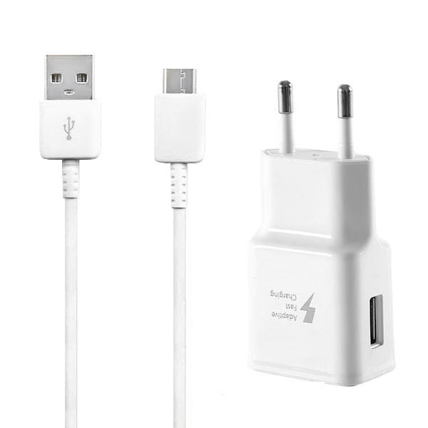 ŁADOWARKA SIECIOWA SAMSUNG USB 2A EP-TA200 + KABEL USB TYP-C BIAŁY 1M