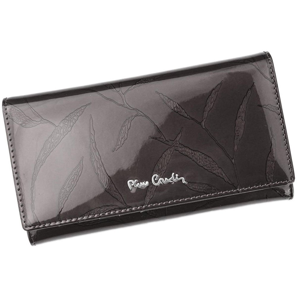Pierre Cardin, Portfel skórzany damski, 02, Leaf 114, popielaty