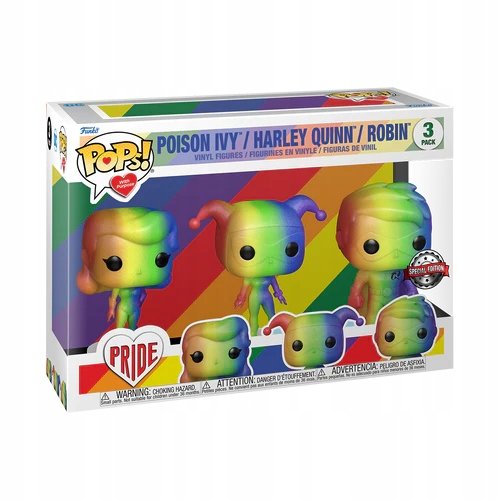 Poison Ivy, Harley Quinn And Robin Pride 2022 Marvel Dc Comics Funko Pop! Pop
