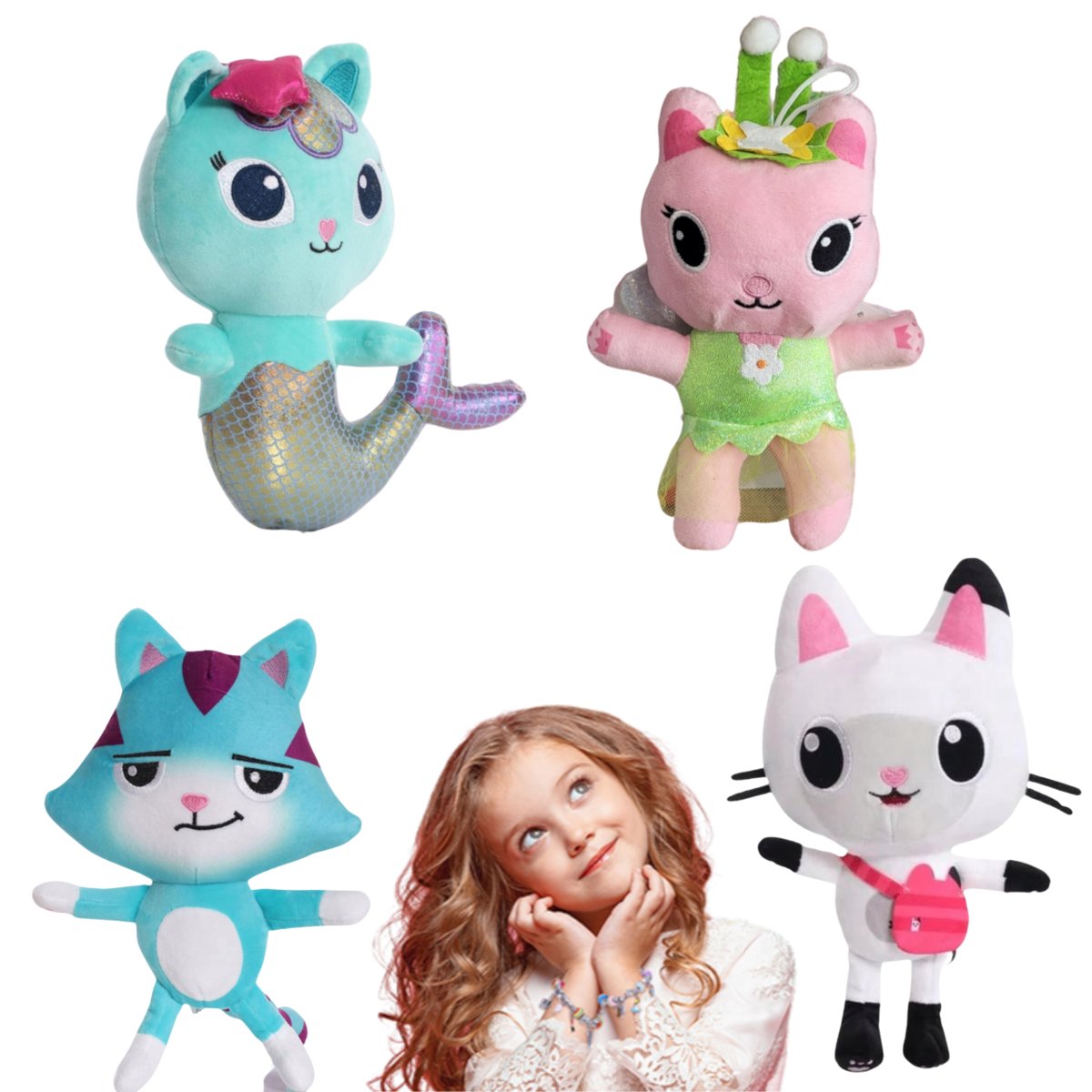 Zestaw Maskotek KOCI DOMEK GABI 4 SZT PRZYTYULANKI PLUSZAKI MIŚ PRZYJACIEL