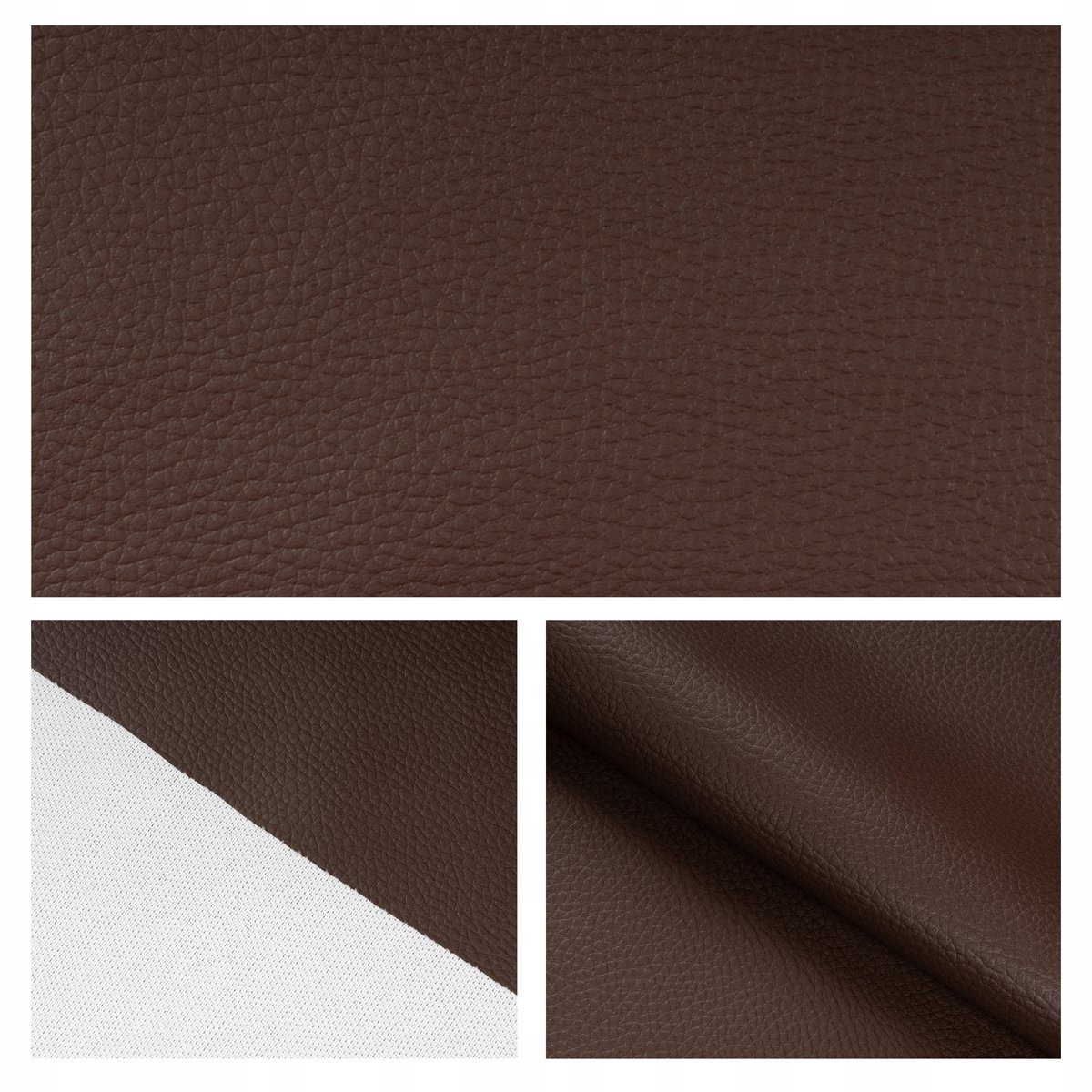 Ekoskóra Skaj Sztuczna Skóra Derma Tkanina Tapicerska Meblowa Brązowa 0,5Mb