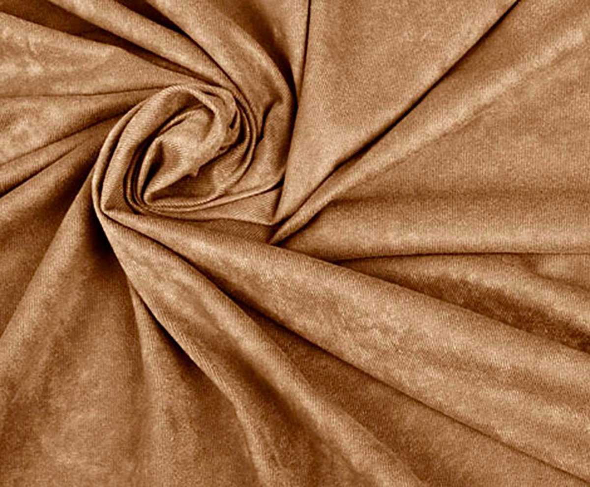 Mikrofaza Tkanina Obiciowa Zamsz Welur Materriał Meble Jasny Brąz 0,5 Mb