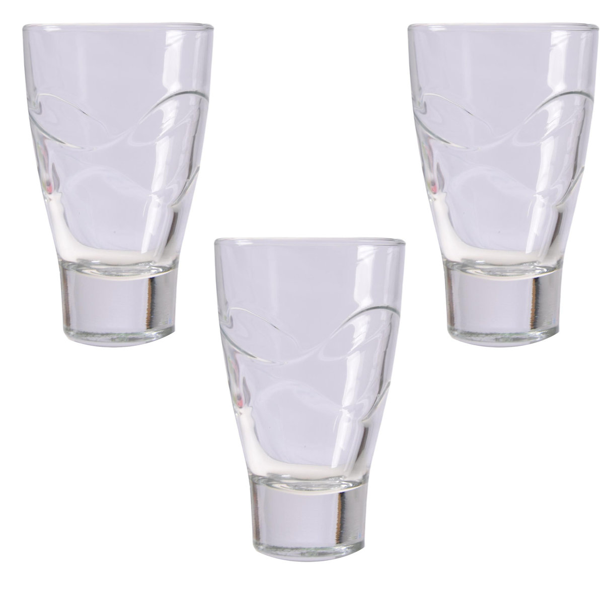 KUBEK SZKLANKA SZKLANKI DO NAPOJÓW 370 ml ZESTAW KOMPLET 3 szt