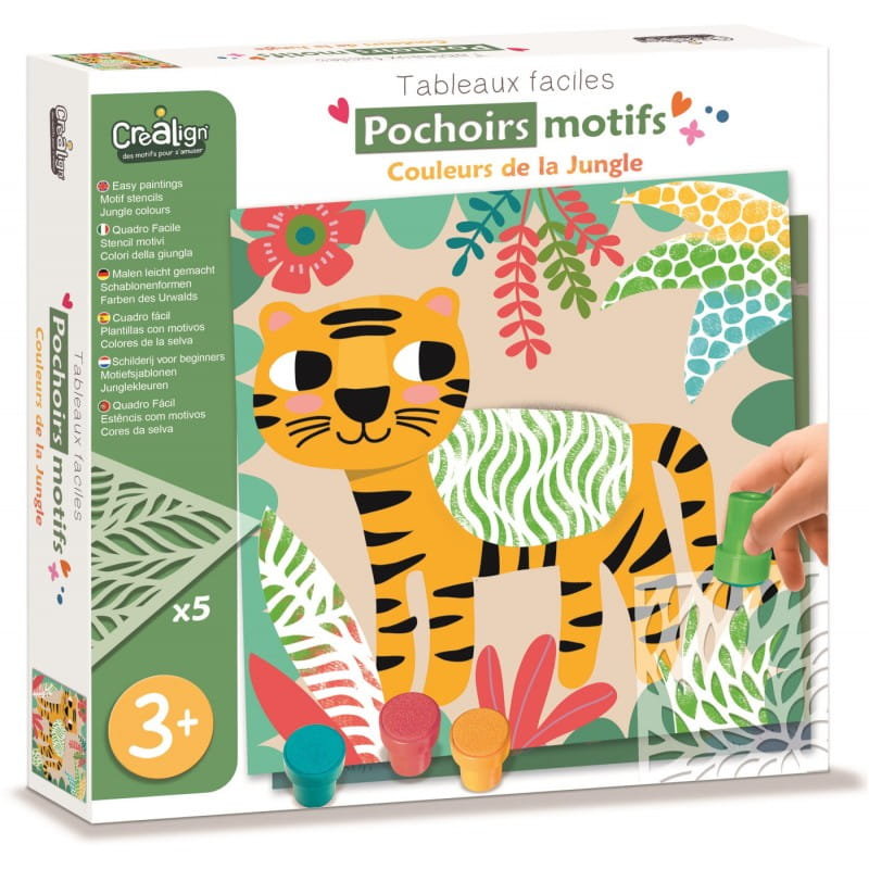 Zestaw kreatywny - Obrazy do zdobienia wzorzystymi motywami Dżungla, Crea Lign