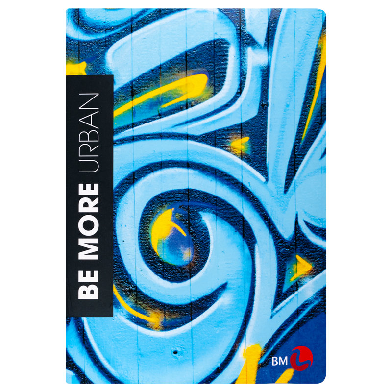 BE MORE ZESZYT A4 URBAN KRATKA 72 STRONY 100 G.