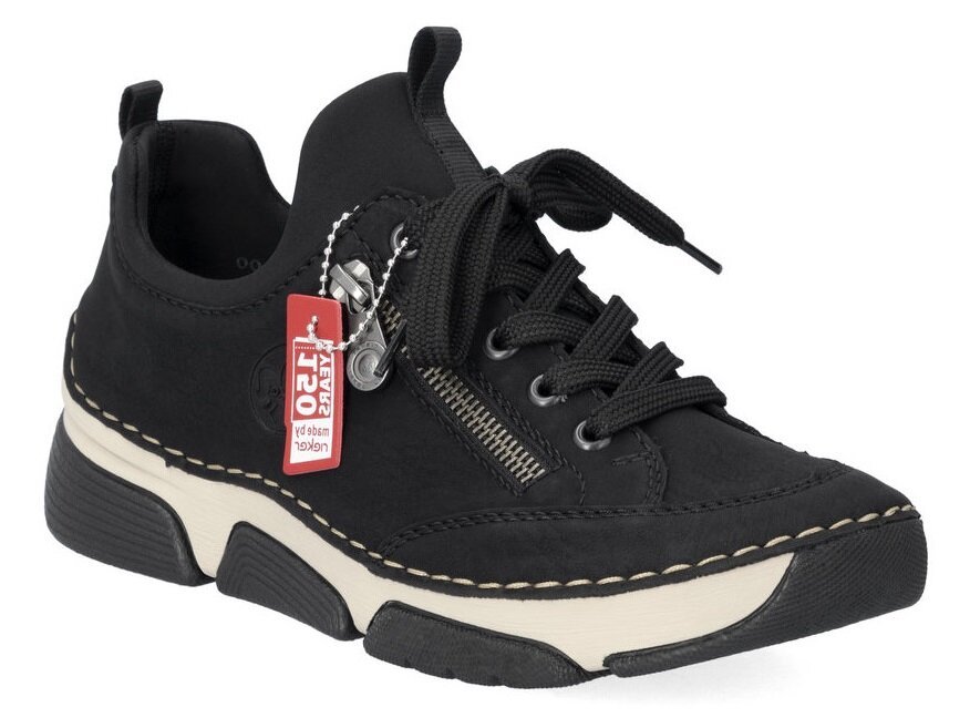 Półbuty damskie Rieker 45973-00 sneakersy  sportowe czarne wygodne-37