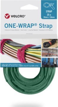 Velcro Taśma do wiązania VELCRO One Wrap 20 mm x 330 mm, 25 sztuk, zielona