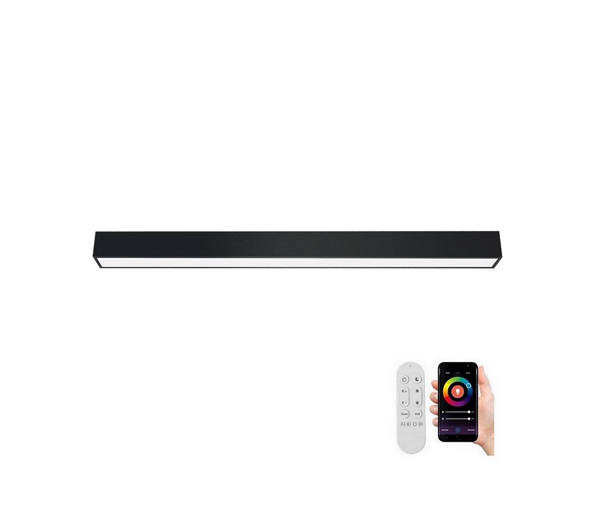 Immax NEO 07256L - Ściemnialne oświetlenie LED LUNGO 38W/230V Wi-Fi Tuya czarny + pilot