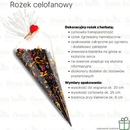 Sencha black czarna herbata (Pakowanie ozdobne, Rożek celofanowy 35 g)