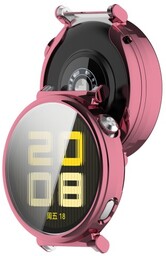 Bizon Etui z osłoną ekranu Case Watch Felipe do Huawei Watch GT 5 Pro 42 mm, różowe