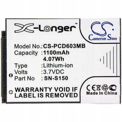 Cameron Sino Philips SCD603 SN-S150 1100mAh 4.07Wh Li-Ion 3.7V Cameron Sino)
