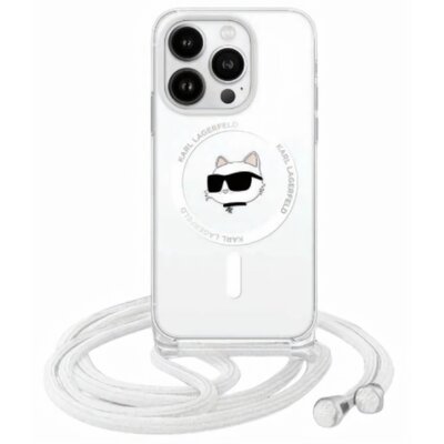 Etui KARL LAGERFELD IML Choupette Head & Cord MagSafe do Appla iPhone 16 Transparentny