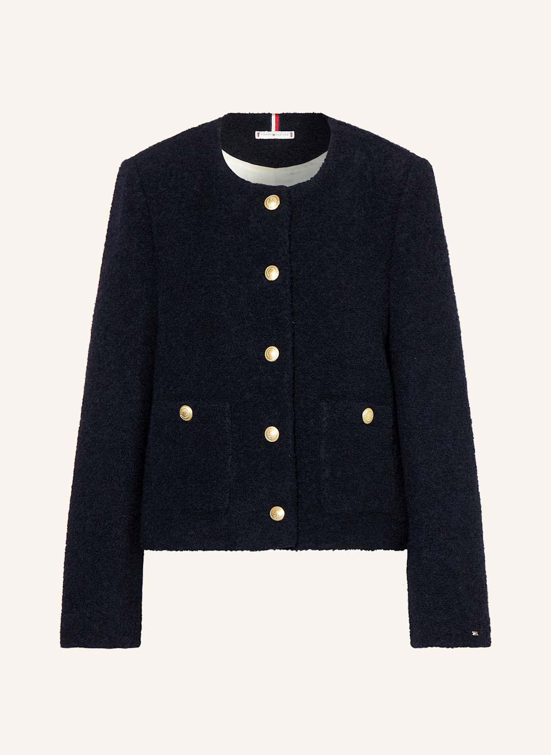 Tommy Hilfiger Żakiet Pudełkowy Z Bouclé blau