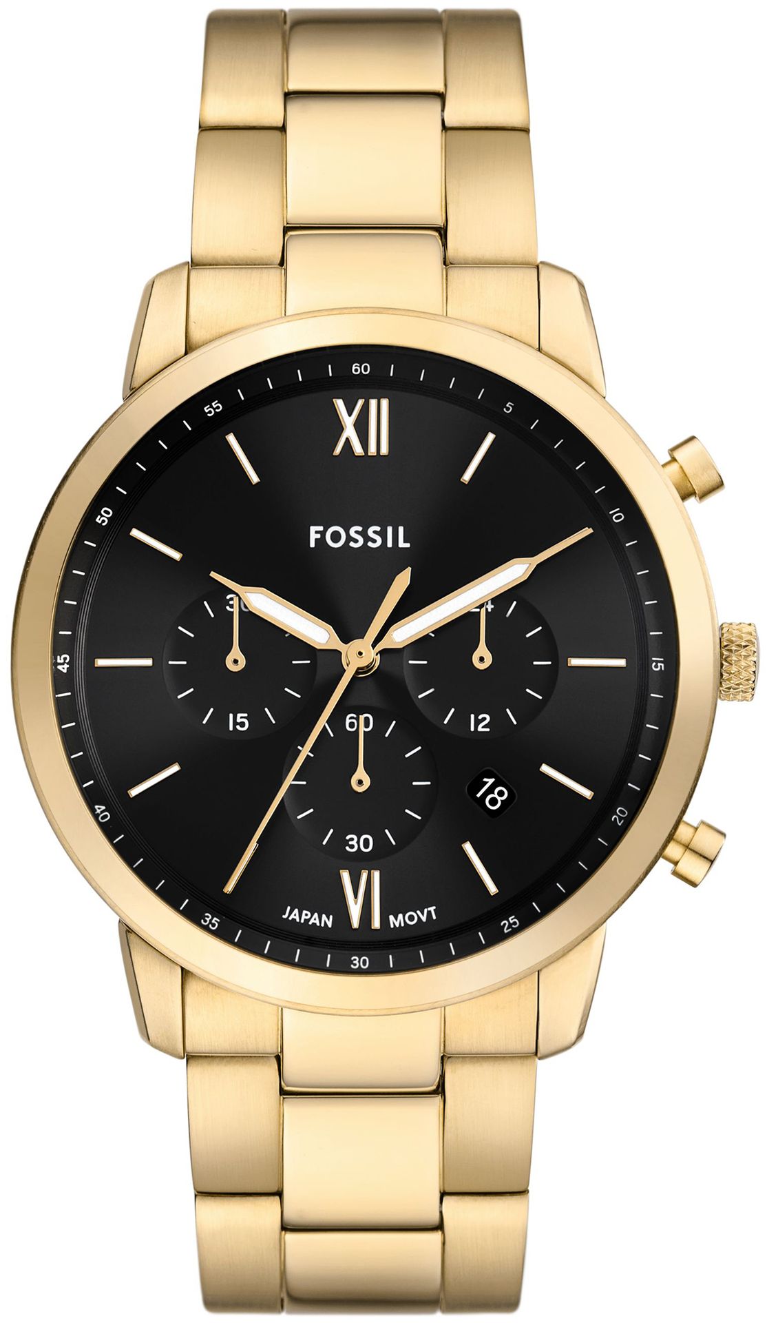 Zegarek Fossil FS6093 NEUTRA Chronograph Gold Stainless Steel 44mm