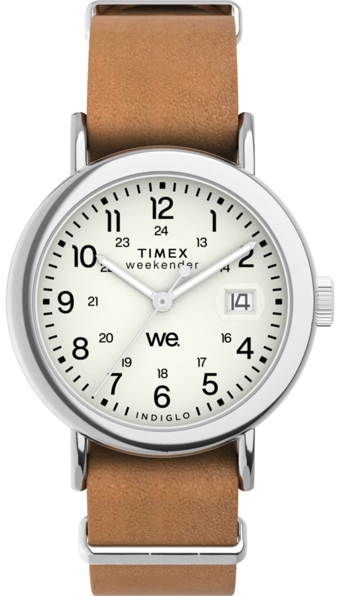 Zegarek Timex TW2W86500 Weekender 37mm Leather Strap